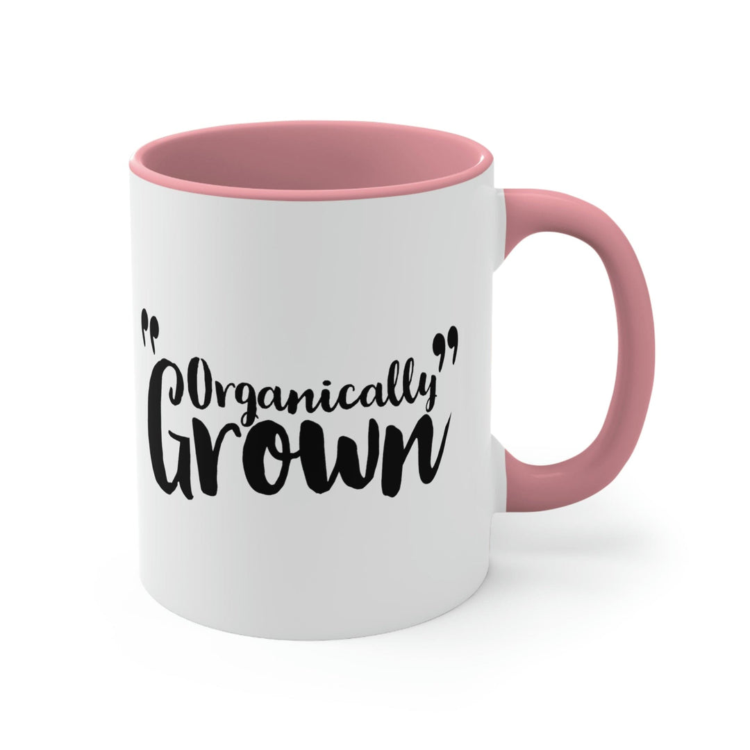 Two-tone Accent Ceramic Mug 11oz Organically Grown Illustration - Decorative