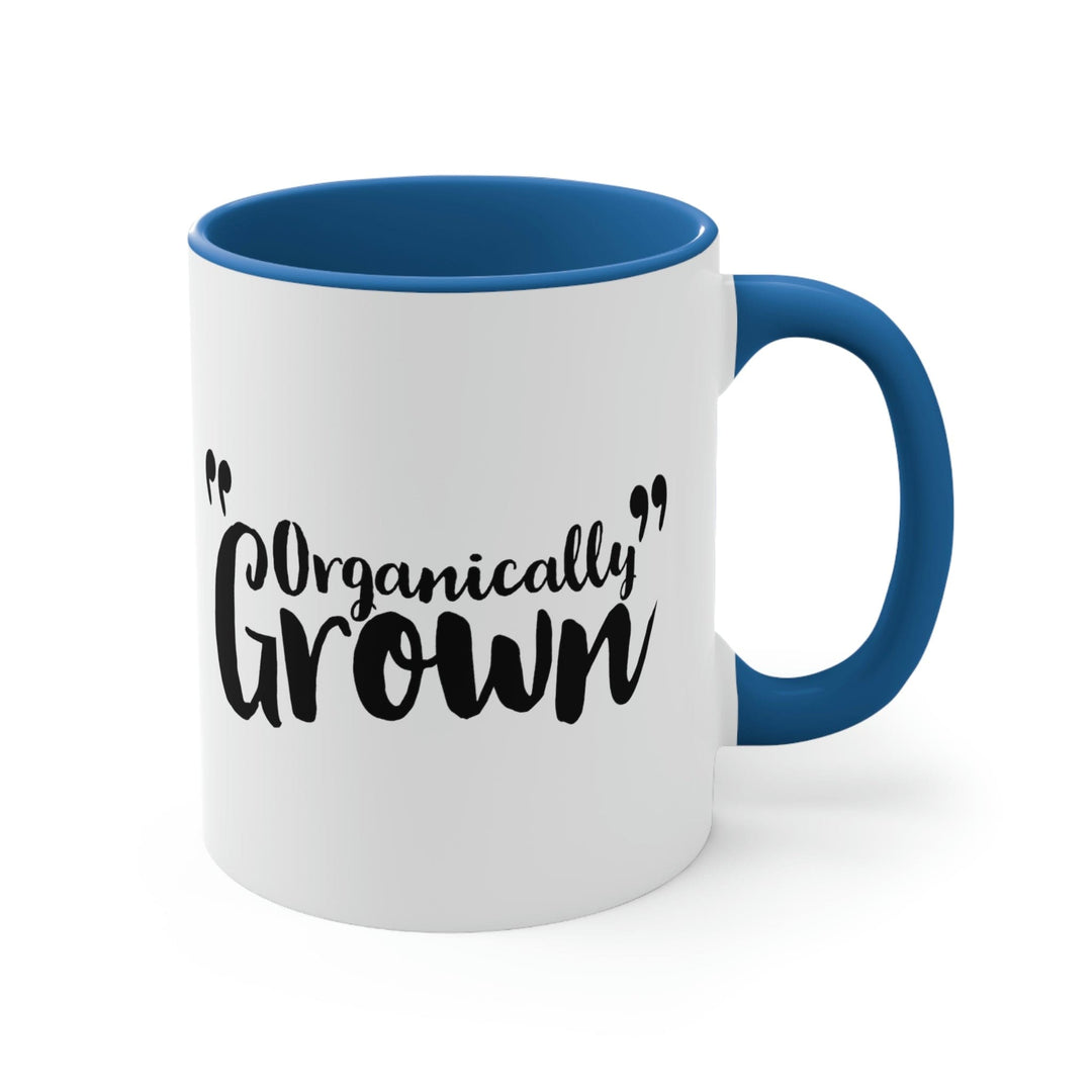 Two-tone Accent Ceramic Mug 11oz Organically Grown Illustration - Decorative