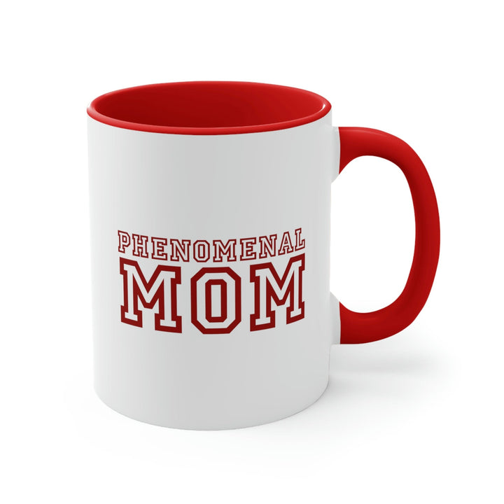 Two-tone Accent Ceramic Mug 11oz Phenomenal Mom a Heartfelt Gift for Mothers