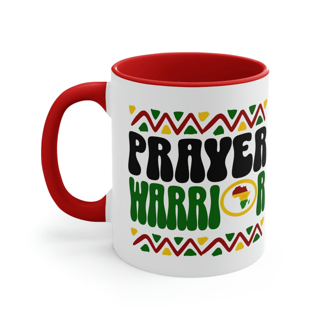 Two-tone Accent Ceramic Mug 11oz Prayer Warrior Christian Inspiration Africa