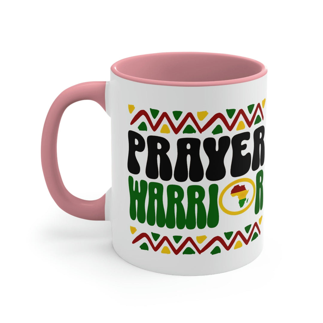 Two-tone Accent Ceramic Mug 11oz Prayer Warrior Christian Inspiration Africa