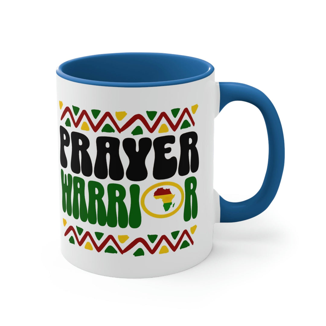 Two-tone Accent Ceramic Mug 11oz Prayer Warrior Christian Inspiration Africa