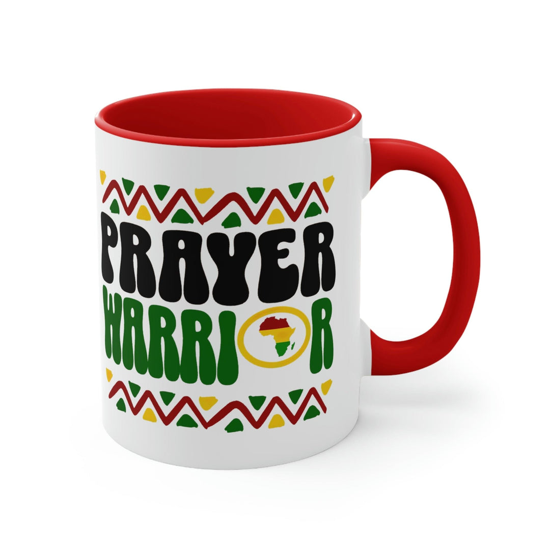 Two-tone Accent Ceramic Mug 11oz Prayer Warrior Christian Inspiration Africa