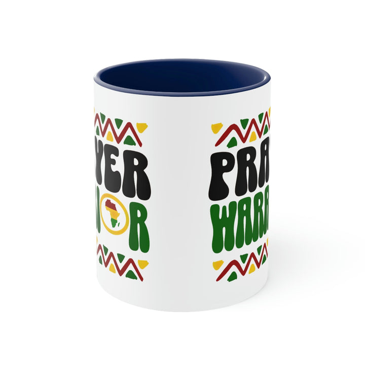 Two-tone Accent Ceramic Mug 11oz Prayer Warrior Christian Inspiration Africa