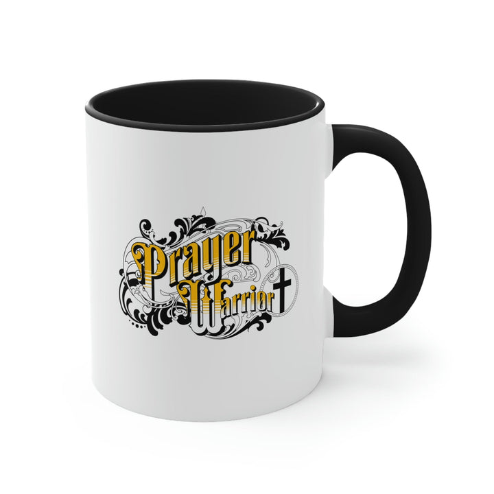 Two-tone Accent Ceramic Mug 11oz Prayer Warrior Christian Inspiration S6