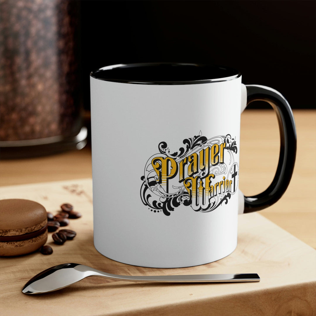 Two-tone Accent Ceramic Mug 11oz Prayer Warrior Christian Inspiration S6