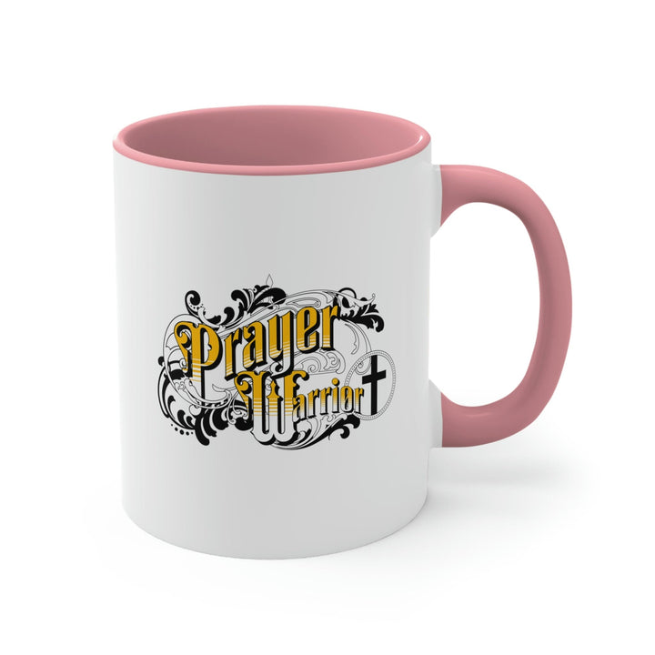 Two-tone Accent Ceramic Mug 11oz Prayer Warrior Christian Inspiration S6