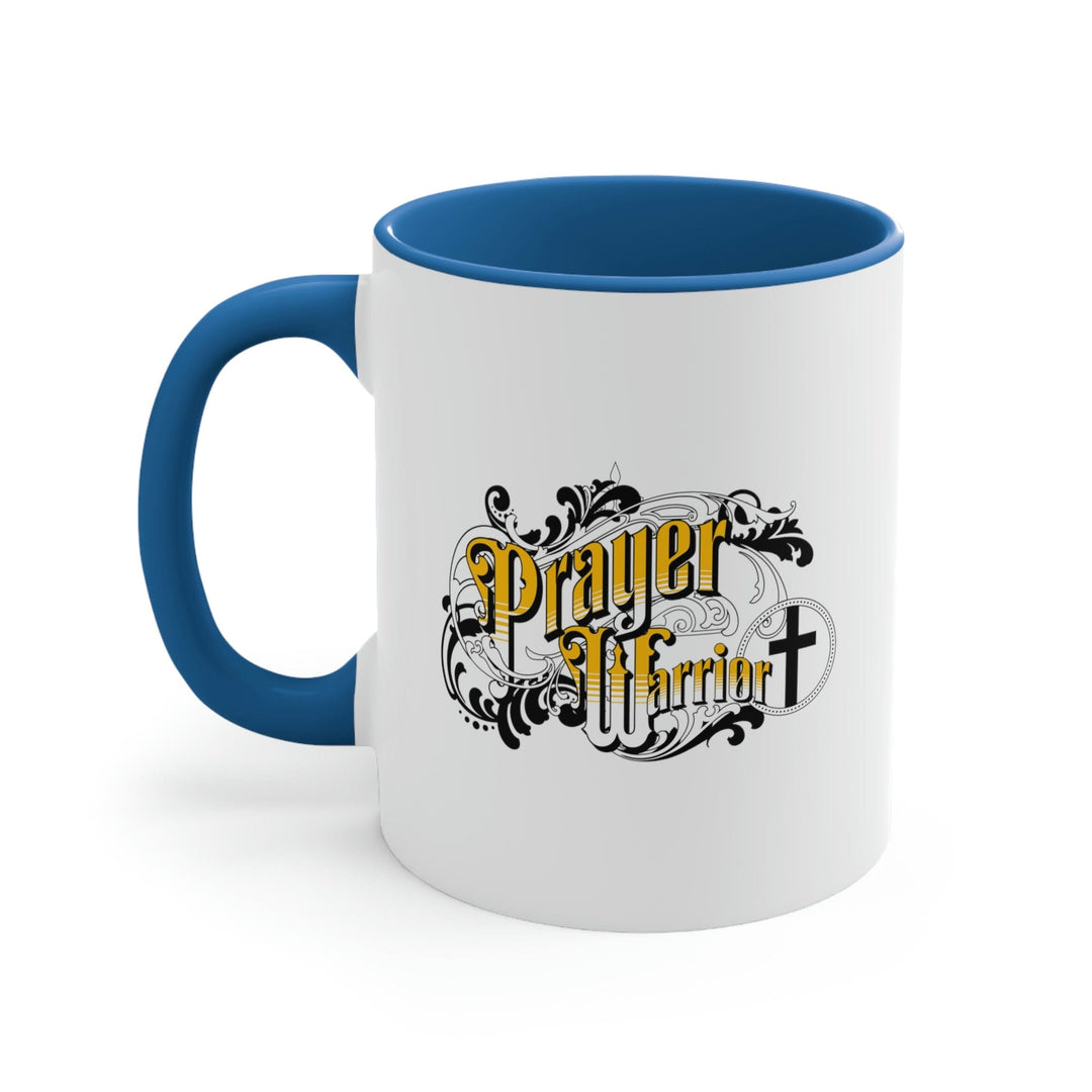 Two-tone Accent Ceramic Mug 11oz Prayer Warrior Christian Inspiration S6