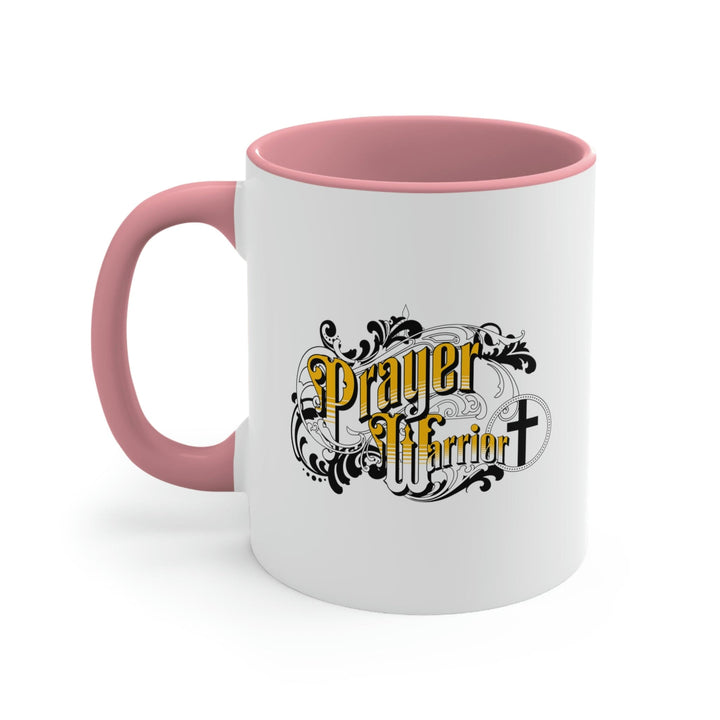 Two-tone Accent Ceramic Mug 11oz Prayer Warrior Christian Inspiration S6