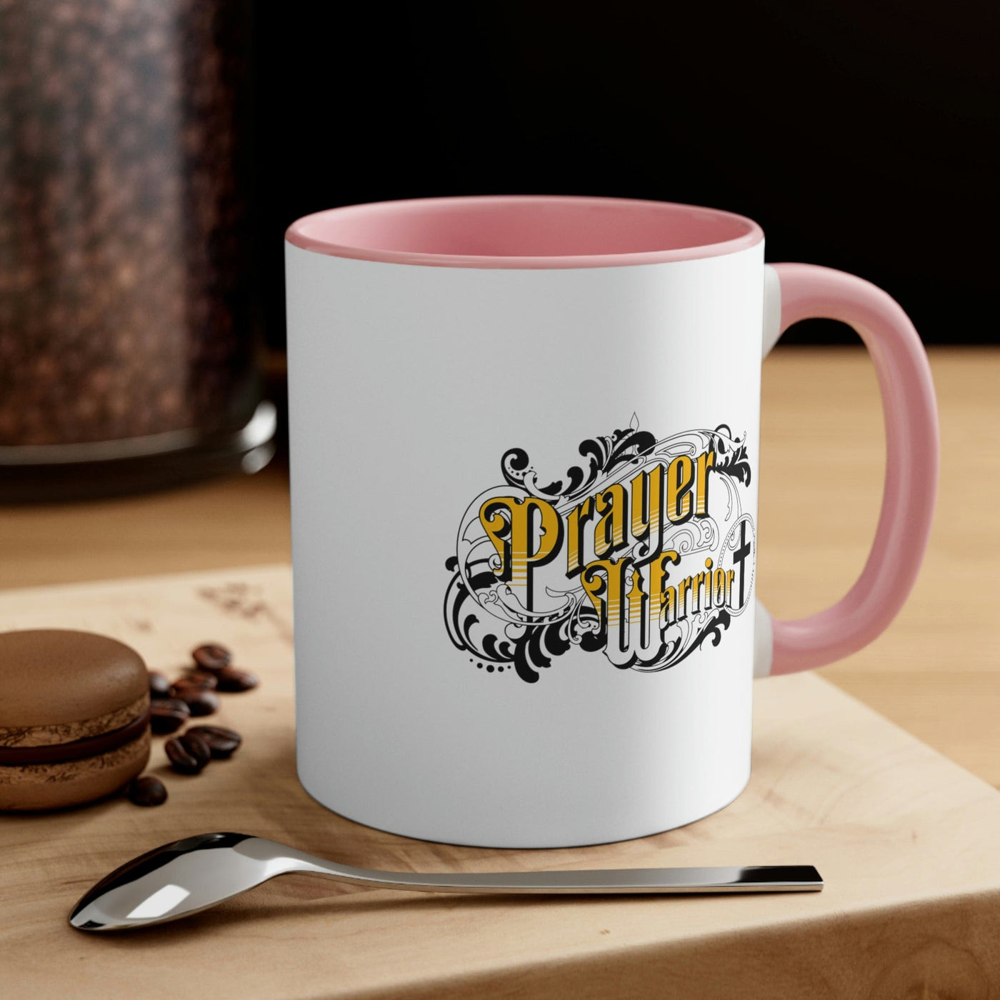 Two-tone Accent Ceramic Mug 11oz Prayer Warrior Christian Inspiration S6