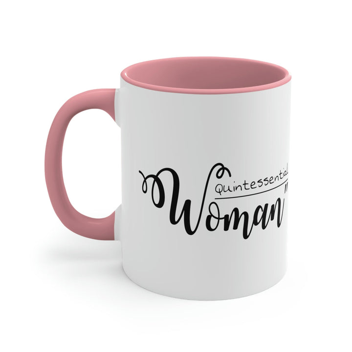 Two-tone Accent Ceramic Mug 11oz Quintessential Woman Inspirational Affirmation