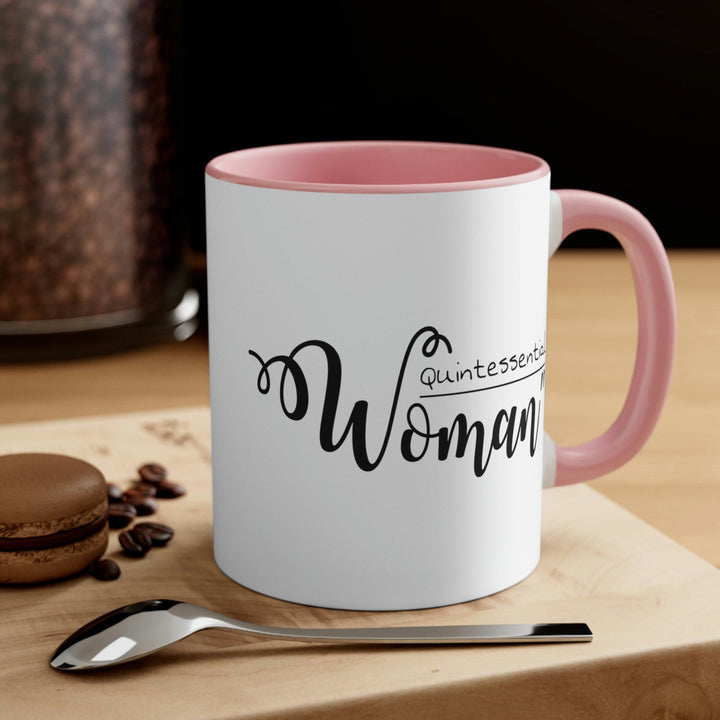 Two-tone Accent Ceramic Mug 11oz Quintessential Woman Inspirational Affirmation