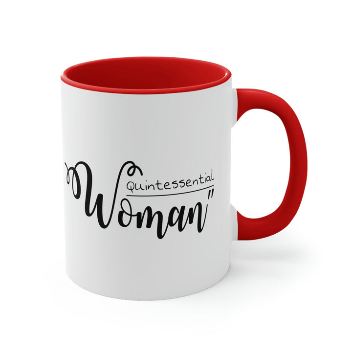 Two-tone Accent Ceramic Mug 11oz Quintessential Woman Inspirational Affirmation