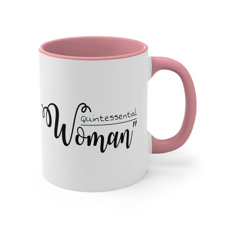 Two-tone Accent Ceramic Mug 11oz Quintessential Woman Inspirational Affirmation