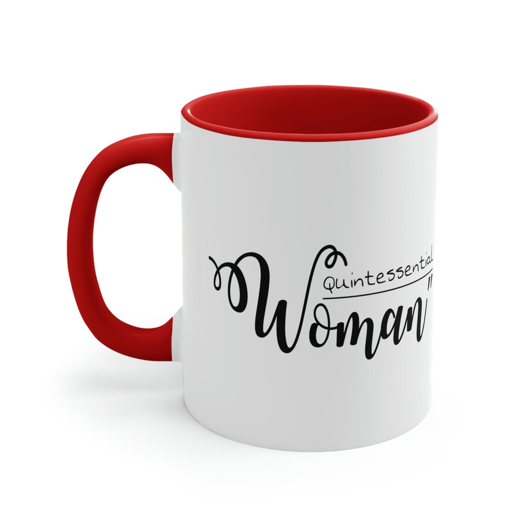 Two-tone Accent Ceramic Mug 11oz Quintessential Woman Inspirational Affirmation