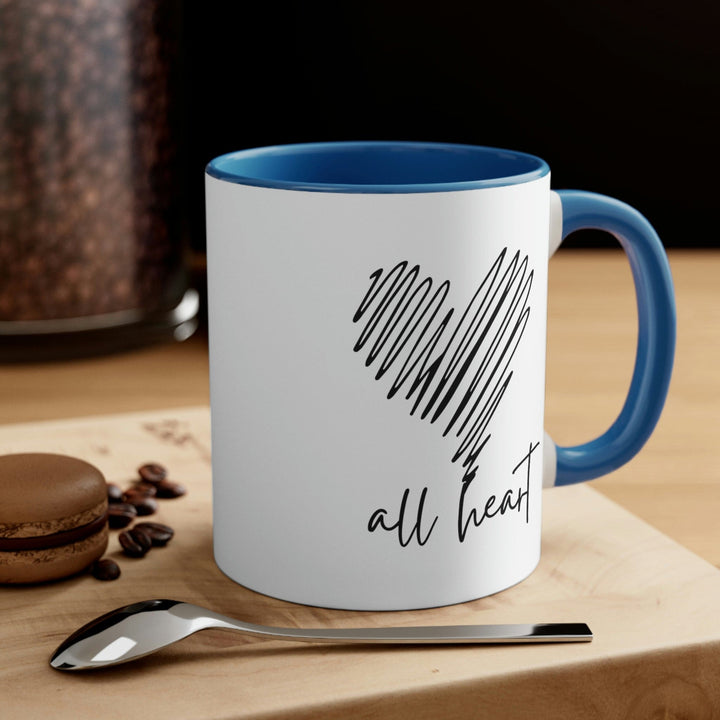 Two-tone Accent Ceramic Mug 11oz Say it Soul All Heart Black Line Art Print