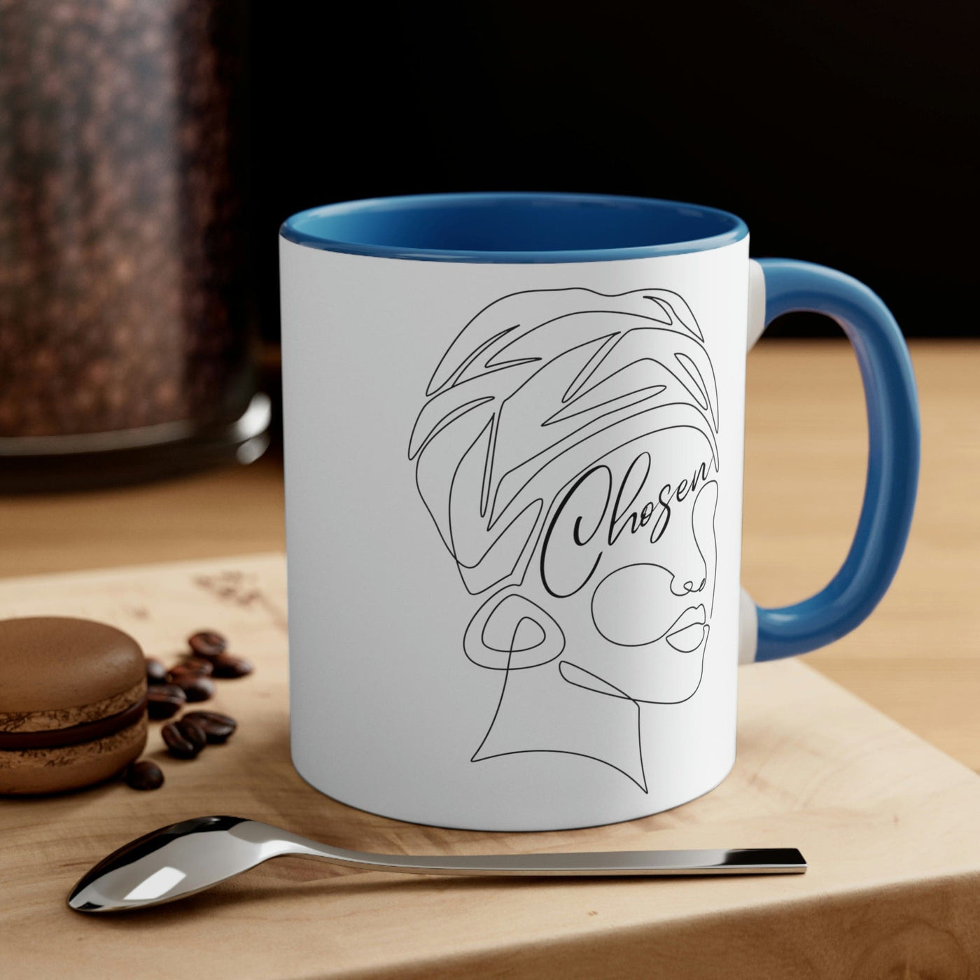 Two-tone Accent Ceramic Mug 11oz Say It Soul - Chosen Illustration Decorative