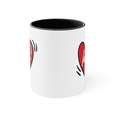 Two-tone Accent Ceramic Mug 11oz Say It Soul His Heart Couples - Decorative