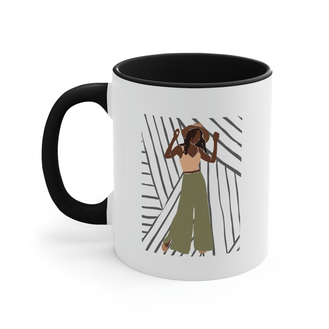 Two-tone Accent Ceramic Mug 11oz Say it Soul its Her Groove Thing Positive