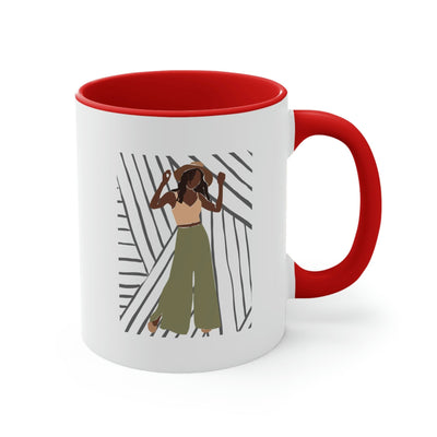Two-tone Accent Ceramic Mug 11oz Say It Soul Its Her Groove Thing Positive