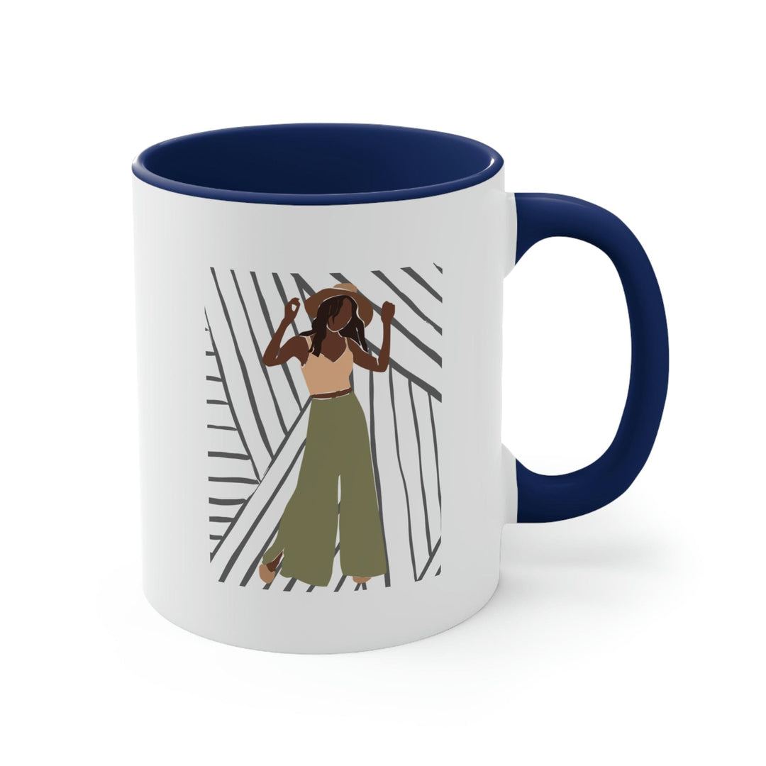 Two-tone Accent Ceramic Mug 11oz Say it Soul its Her Groove Thing Positive