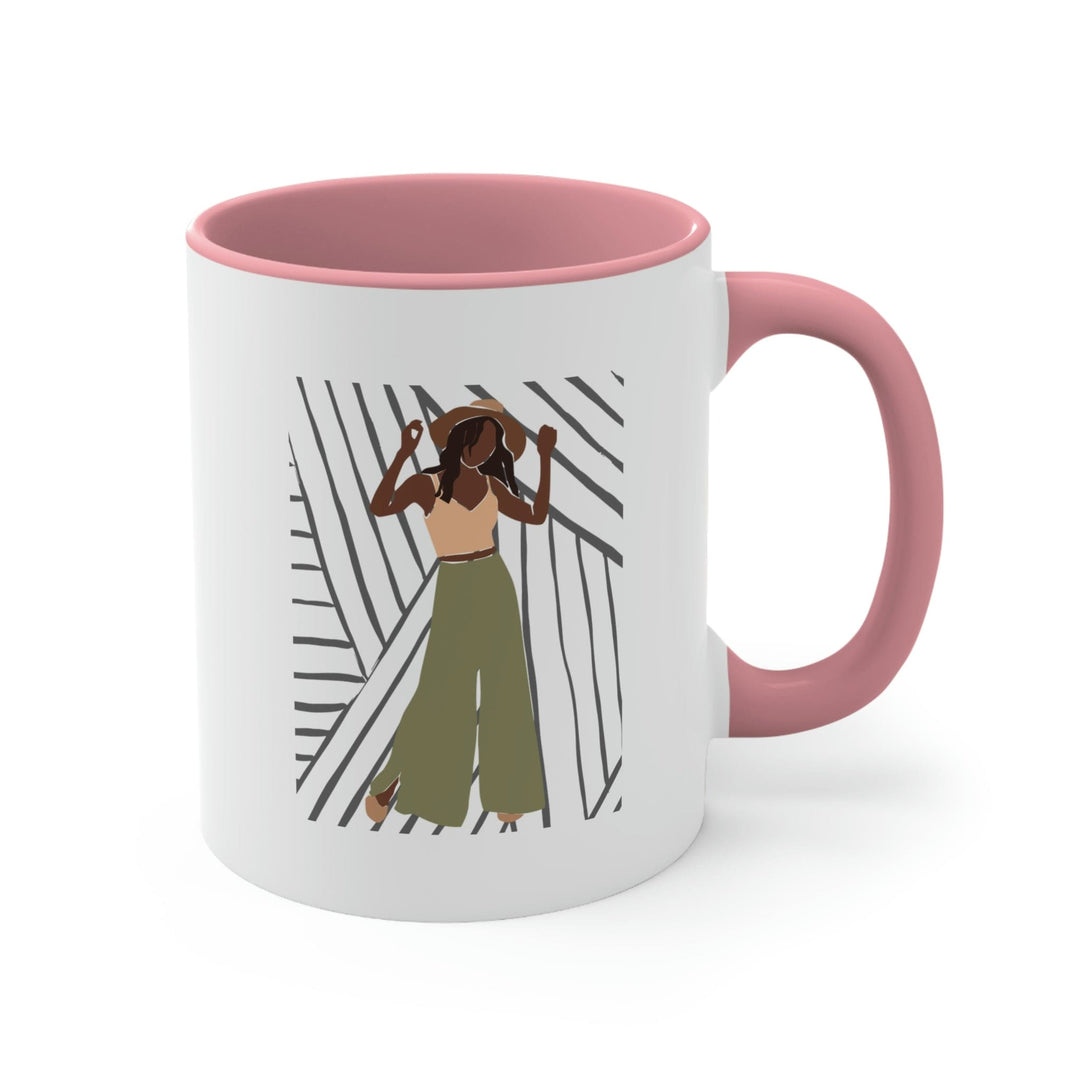 Two-tone Accent Ceramic Mug 11oz Say it Soul its Her Groove Thing Positive