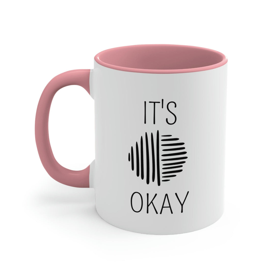 Two-tone Accent Ceramic Mug 11oz Say It Soul Its Okay Black Line Art Positive