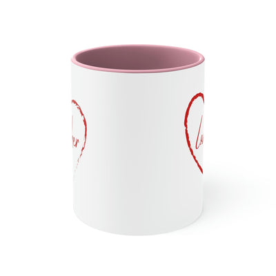 Two-tone Accent Ceramic Mug 11oz Say It Soul Love Her Red - Decorative