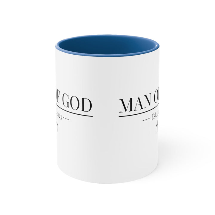 Two-tone Accent Ceramic Mug 11oz - Say it Soul - Man of God Illustration