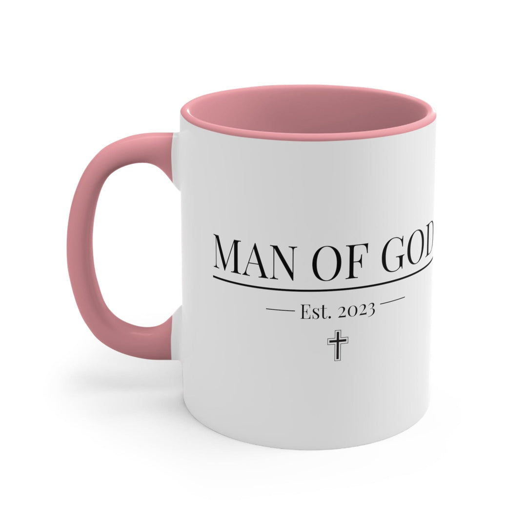 Two-tone Accent Ceramic Mug 11oz - Say it Soul - Man of God Illustration