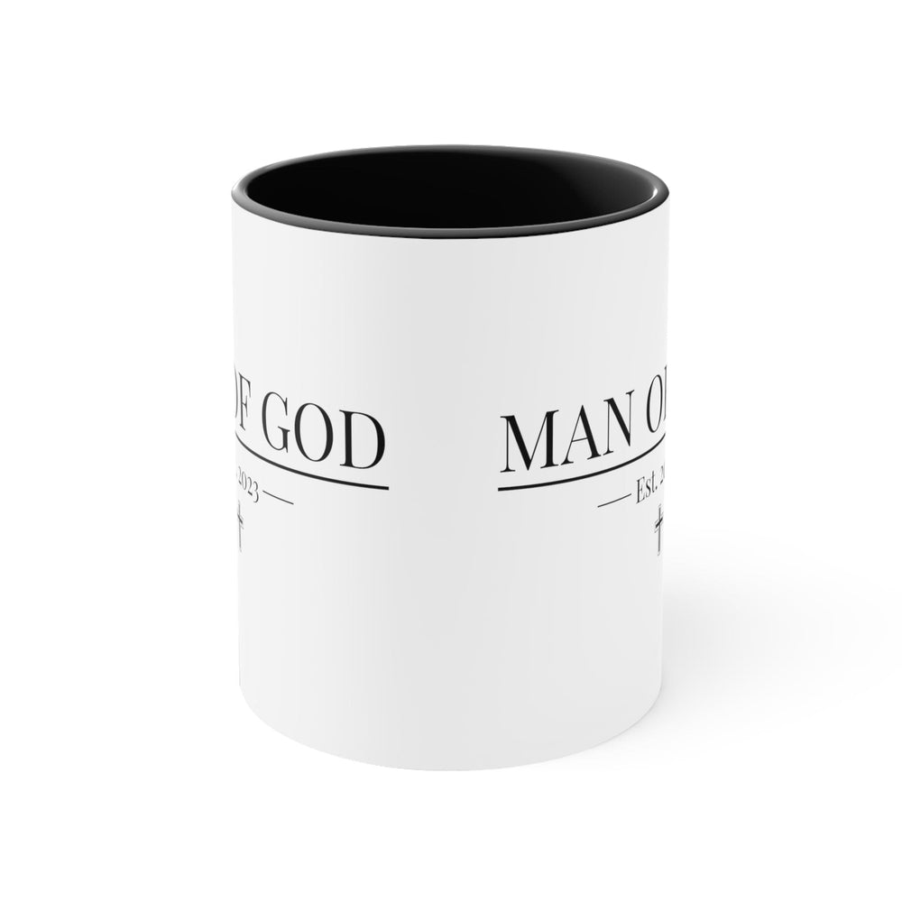 Two-tone Accent Ceramic Mug 11oz Say it Soul Man of God Illustration