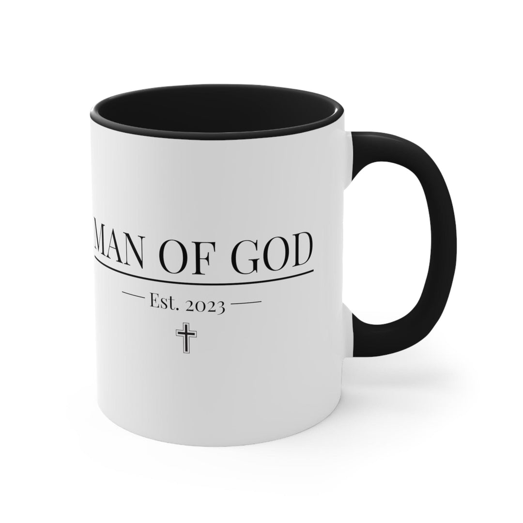 Two-tone Accent Ceramic Mug 11oz Say it Soul Man of God Illustration