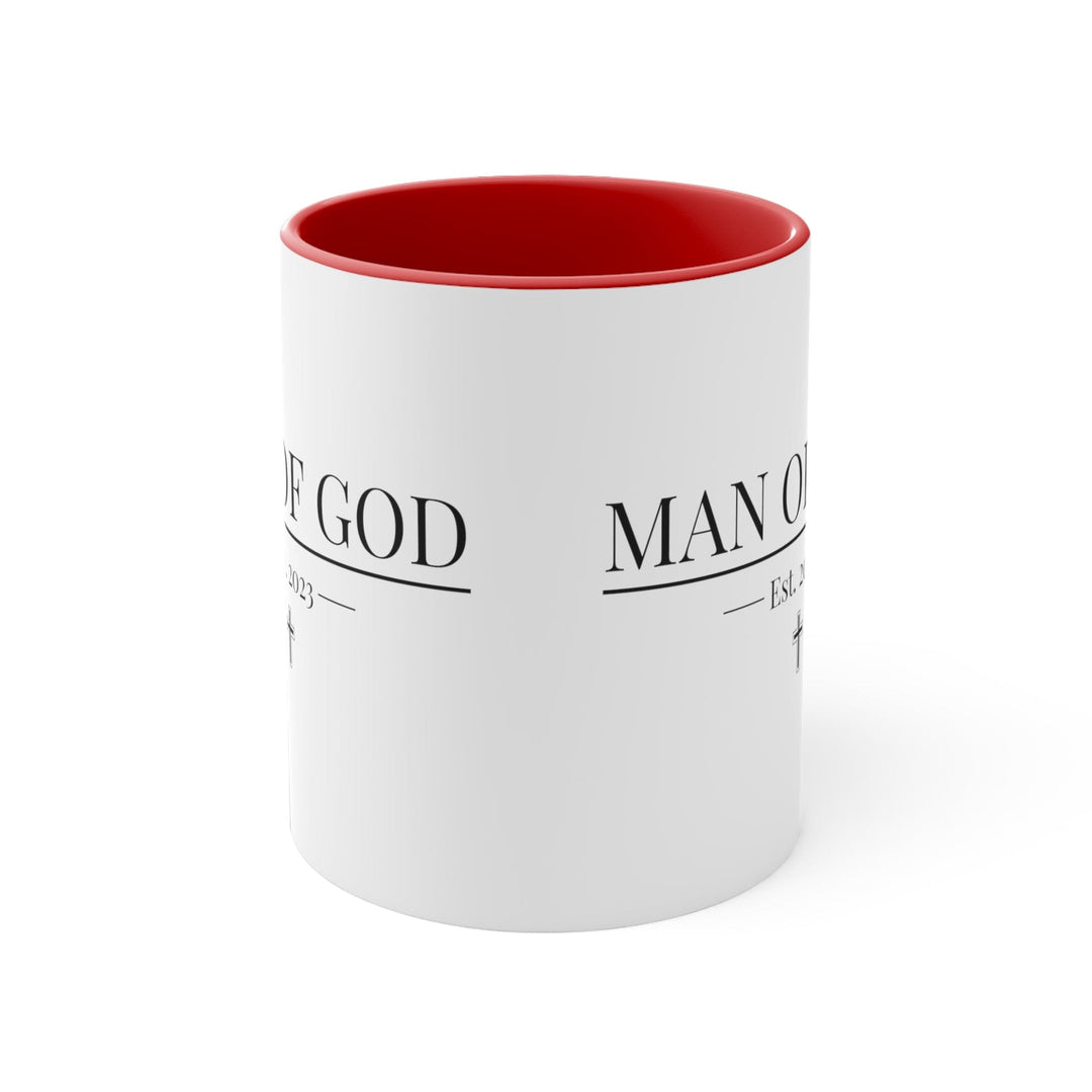 Two-tone Accent Ceramic Mug 11oz - Say it Soul - Man of God Illustration