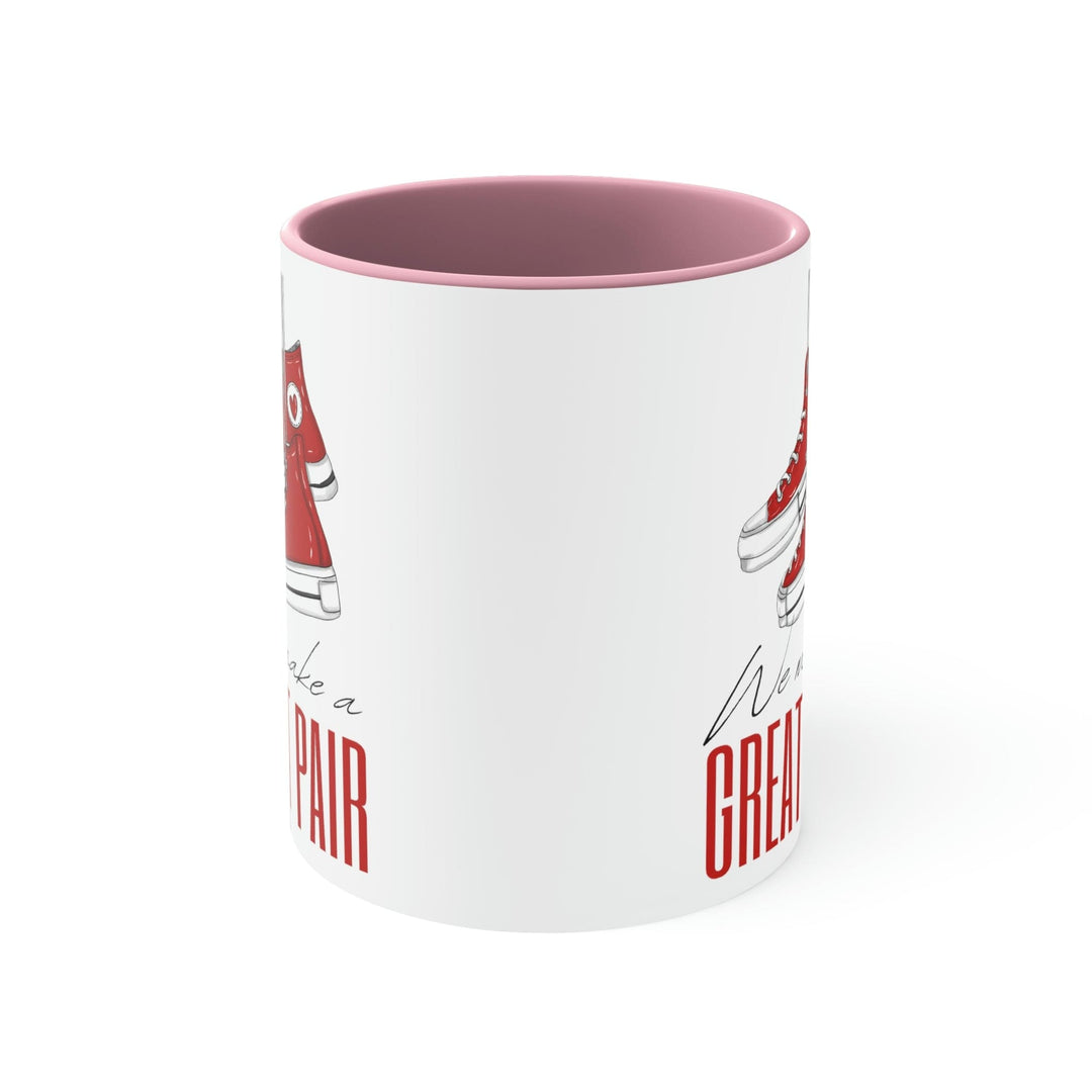 Two-tone Accent Ceramic Mug 11oz Say it Soul we Make a Great Pair Red