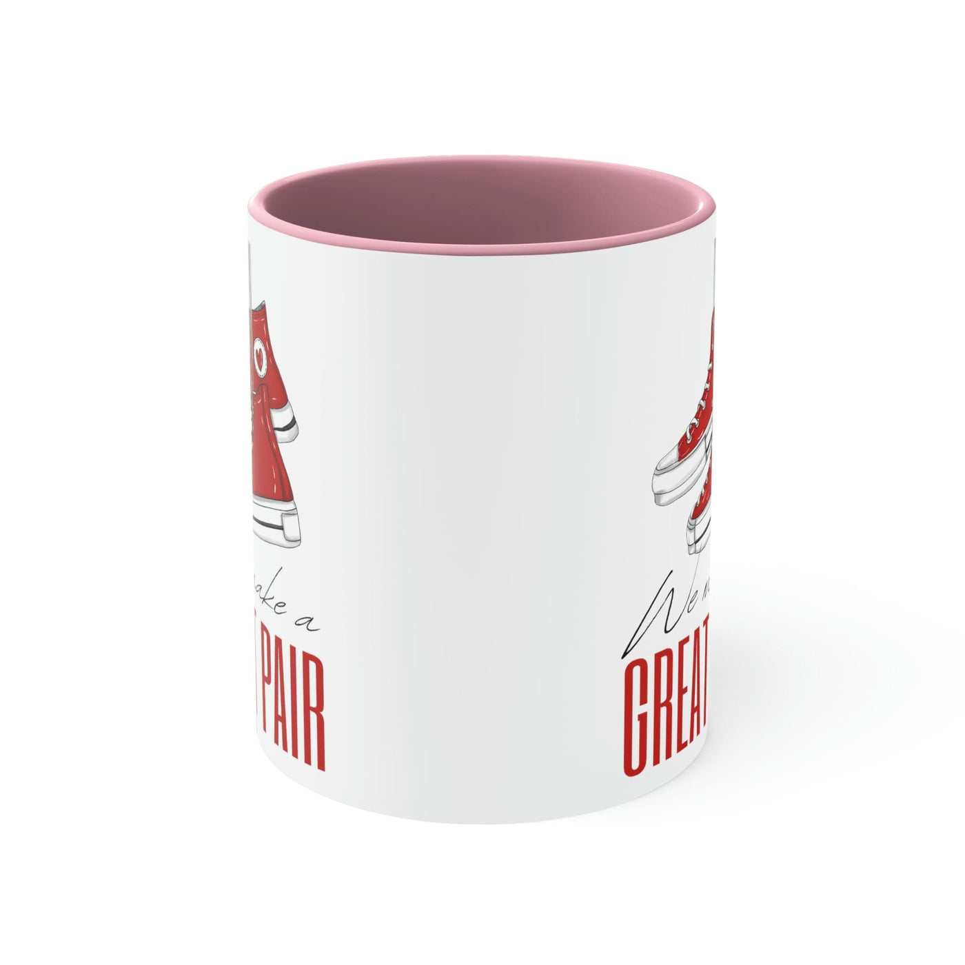 Two-tone Accent Ceramic Mug 11oz Say It Soul We Make a Great Pair Red