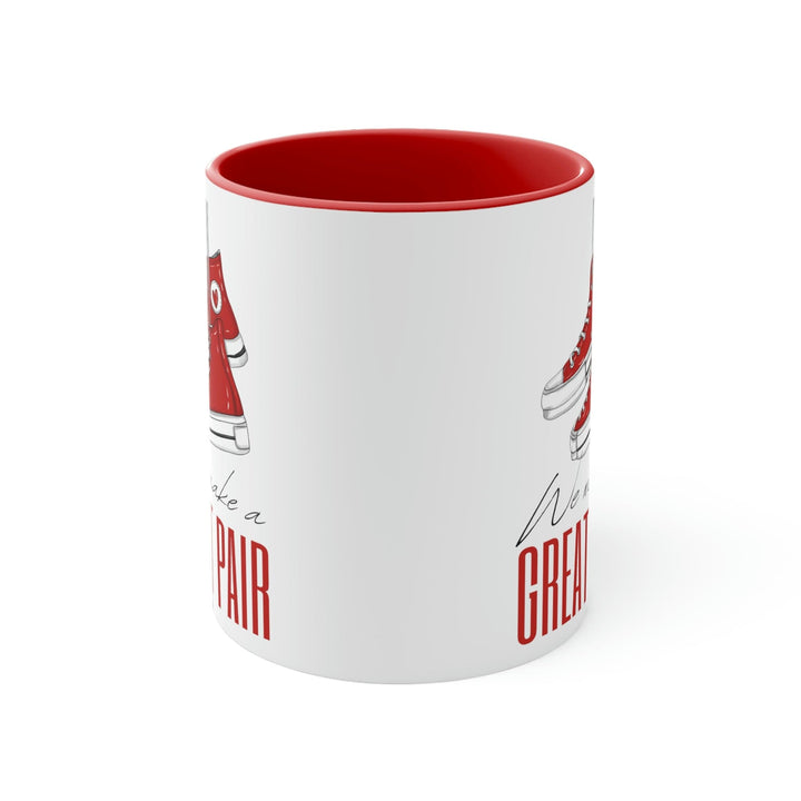 Two-tone Accent Ceramic Mug 11oz Say it Soul we Make a Great Pair Red