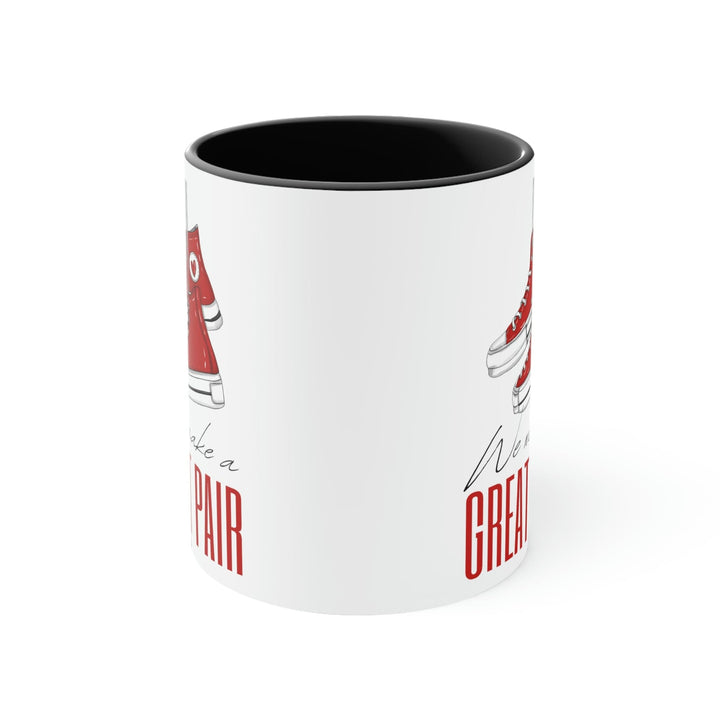 Two-tone Accent Ceramic Mug 11oz Say it Soul we Make a Great Pair Red