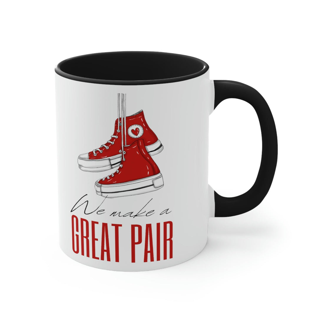 Two-tone Accent Ceramic Mug 11oz Say it Soul we Make a Great Pair Red