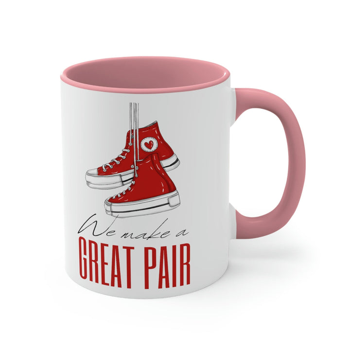 Two-tone Accent Ceramic Mug 11oz Say it Soul we Make a Great Pair Red