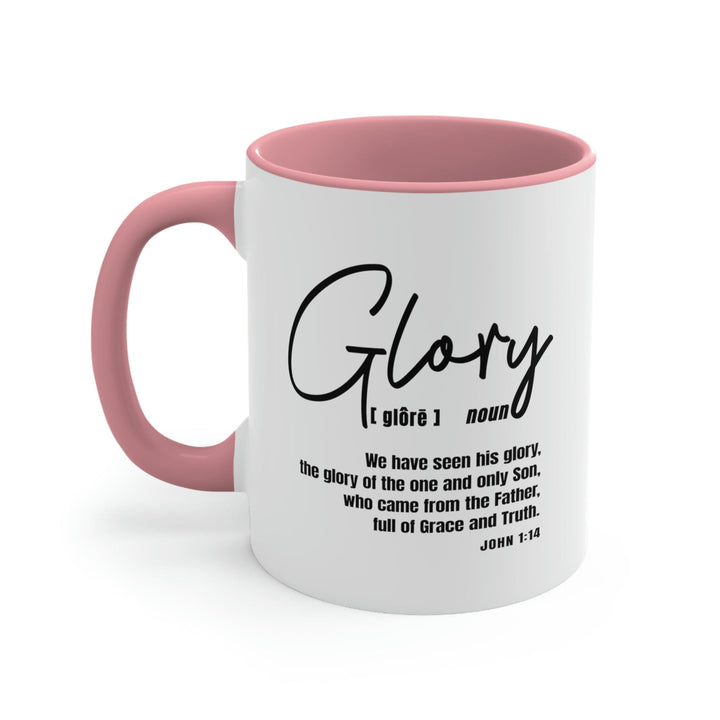 Two-tone Accent Ceramic Mug 11oz Glory Christian Inspiration Black - Decorative