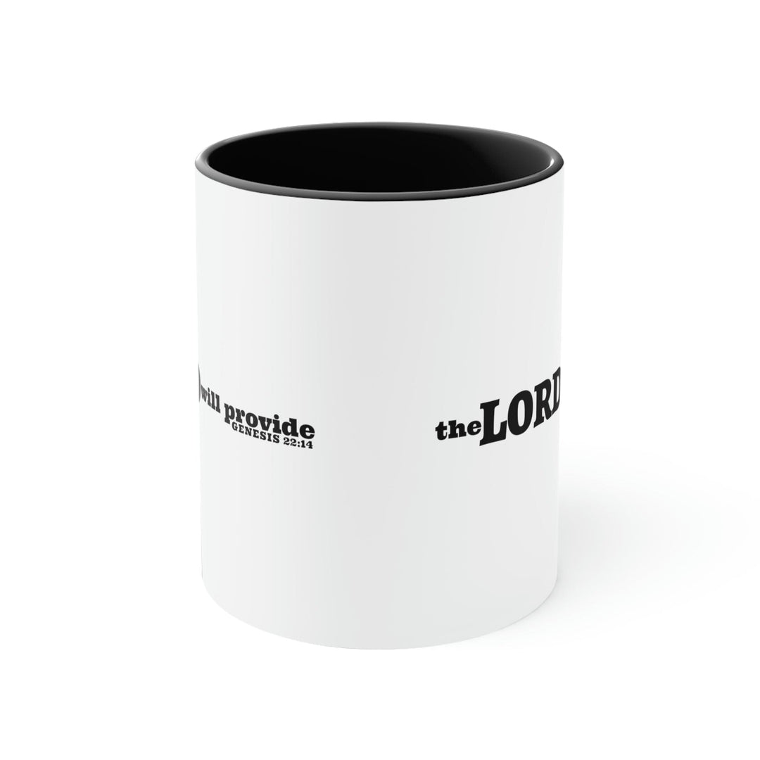 Two-tone Accent Ceramic Mug 11oz the Lord will Provide - Genesis 22:14