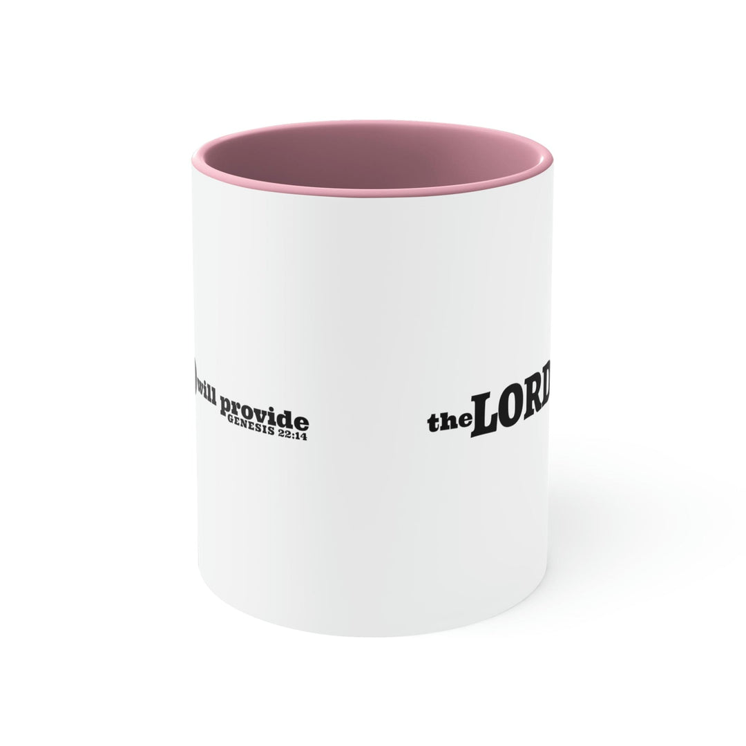 Two-tone Accent Ceramic Mug 11oz the Lord will Provide - Genesis 22:14