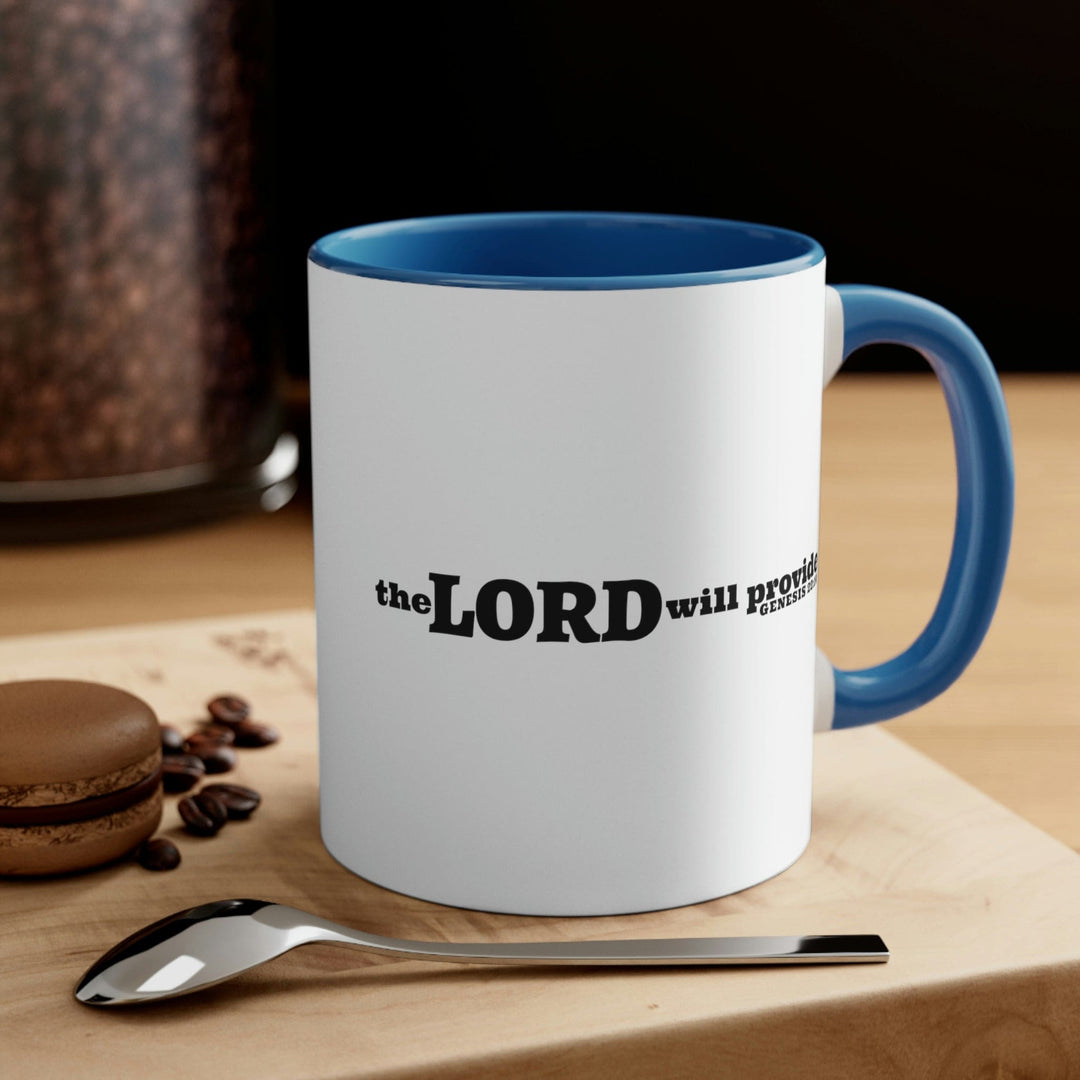 Two-tone Accent Ceramic Mug 11oz the Lord will Provide - Genesis 22:14