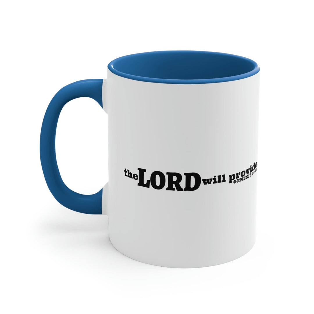 Two-tone Accent Ceramic Mug 11oz the Lord will Provide - Genesis 22:14