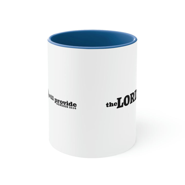 Two-tone Accent Ceramic Mug 11oz the Lord will Provide - Genesis 22:14