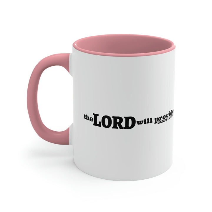 Two-tone Accent Ceramic Mug 11oz the Lord will Provide - Genesis 22:14