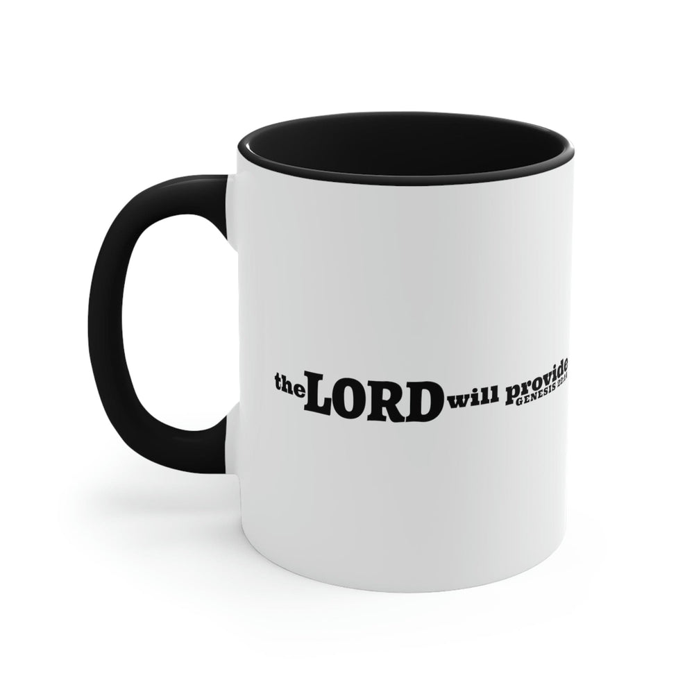 Two-tone Accent Ceramic Mug 11oz the Lord will Provide - Genesis 22:14