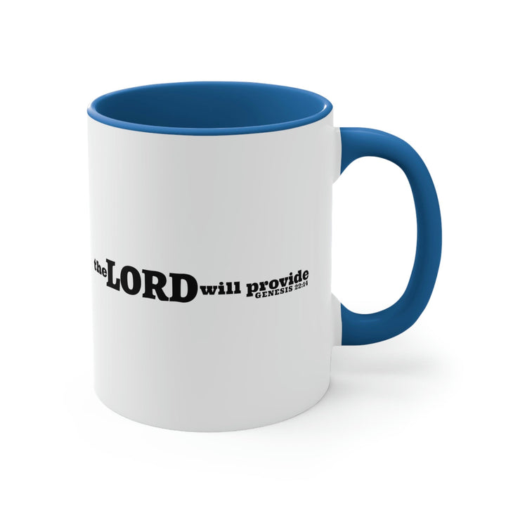 Two-tone Accent Ceramic Mug 11oz the Lord will Provide - Genesis 22:14