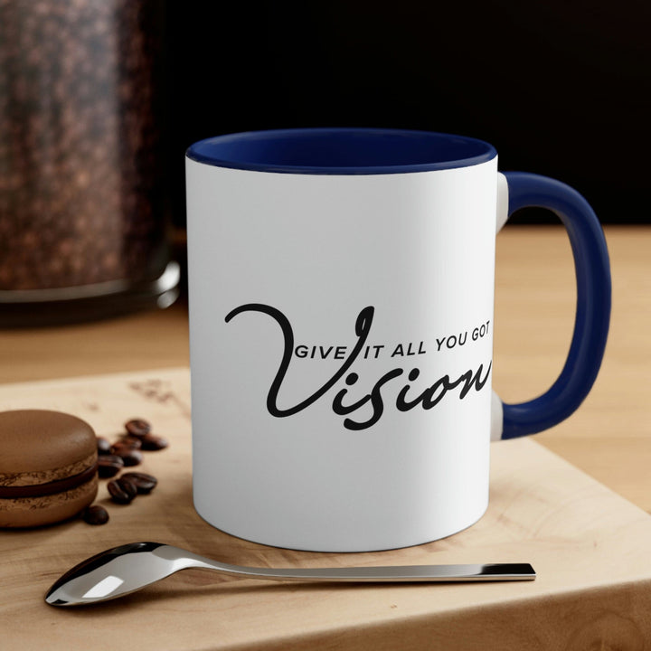 Two-tone Accent Ceramic Mug 11oz Vision - Give it All you Got Black