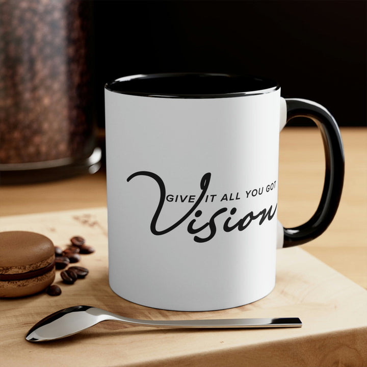 Two-tone Accent Ceramic Mug 11oz Vision - Give it All you Got Black